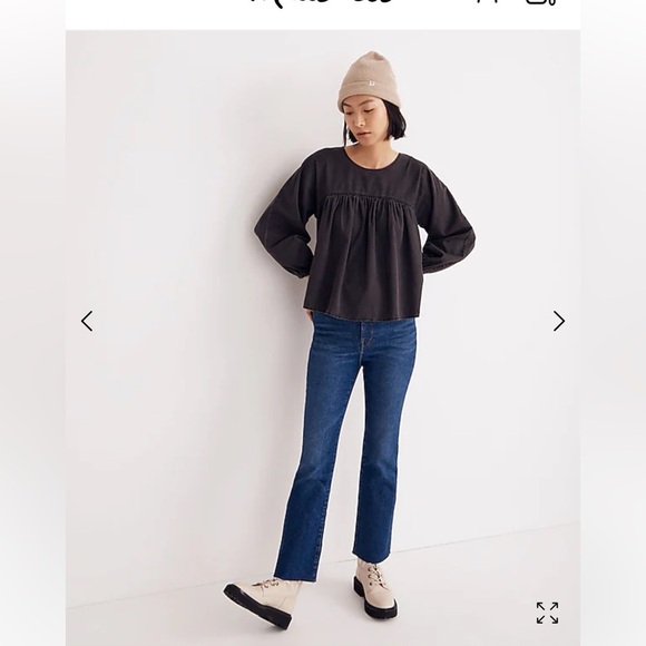 Madewell denim shirted  long sleeve top size small - Picture 1 of 10